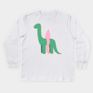 Dinosaur in a Tutu Kids Long Sleeve T-Shirt